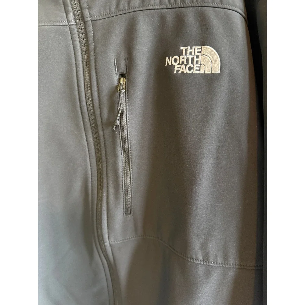 The North Face Mens Apex Bionic Softshell Jacket Black Full Zip Windbreaker XL
